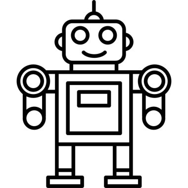robot ikon vektör illüstrasyonu