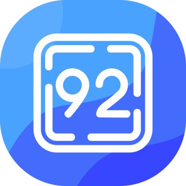 Düz dizaynda 8 numaralı simge