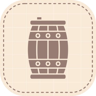 Fıçı. Web simgesi vektör illüstrasyonu