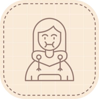 avatar kadın simgesi ana hatlarıyla