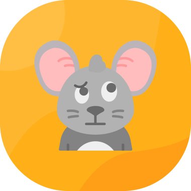 hayvan vektörü düz renk simgesi