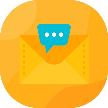 ileti ikonu vektör illüstrasyonu