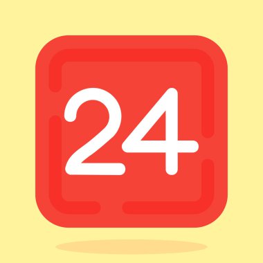 Takvim simgesi. Düz çizim tarzı. 2017..