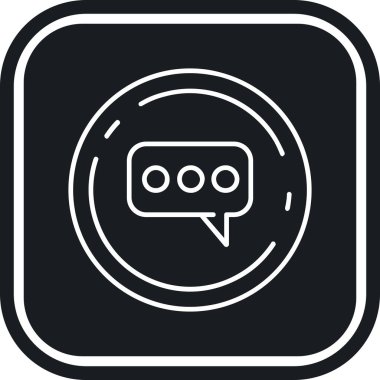 Modern b 'nin vektör çizimi sohbet simgesinden yoksun