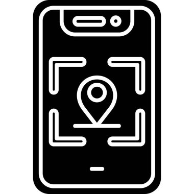 navigasyon haritası konum simgesi ana hat biçiminde