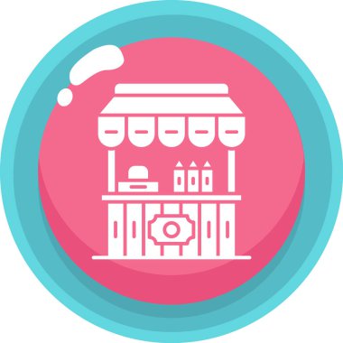 Kafe simgesi, basit vektör illüstrasyonu