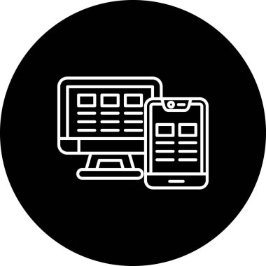 akıllı telefon simgesi vektör illüstrasyonu