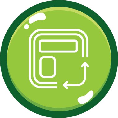 Tek bir simgenin vektör illüstrasyonu