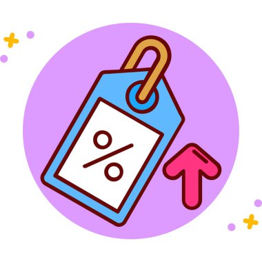 indirimli etiket simgesi, vektör illüstrasyonu