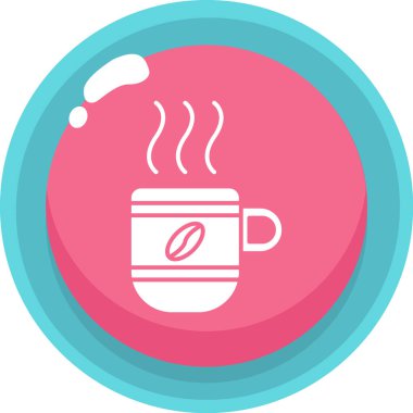 Kahve. Web simgesi basit illüstrasyon