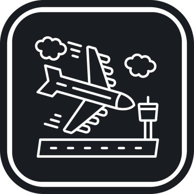 Arka planda uçak simgesi izole edildi