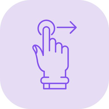 parmak dokunuşu simgesi ile doldurulmuş dış hat biçimi