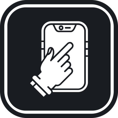 akıllı telefon simgesi modada izole edilmiş arka grup