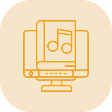 Bilgisayar. Basit simge vektör illüstrasyonu