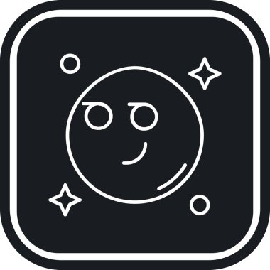 Mutlu Gülümseme Simgesi Vektör İllüstrasyonu