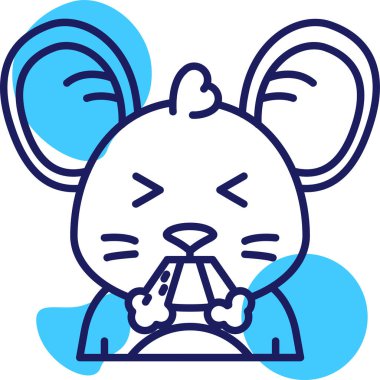 Fare yüz simgesi vektör çizimi tasarımı