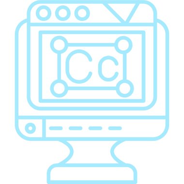 Bilgisayar. Web simgesi basit illüstrasyon