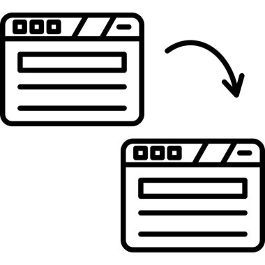 Ağ simgesi. Web için web vektör simgelerinin basit illüstrasyonu