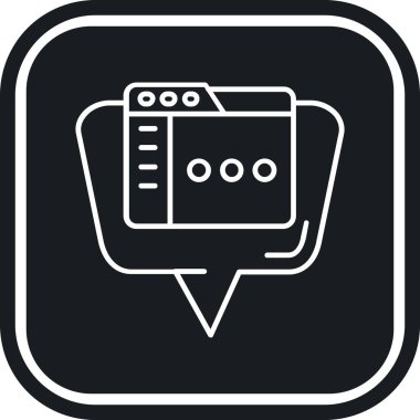 Konuşma balonu. Web simgesi