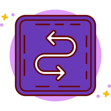 Tek bir yalıtılmış ok simgesinin vektör çizimi