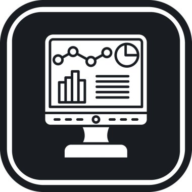 veri analiz simgesi, basit vektör illüstrasyonu