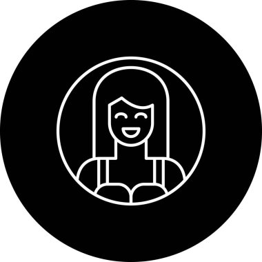 Kadın simgesinin vektör illüstrasyonu