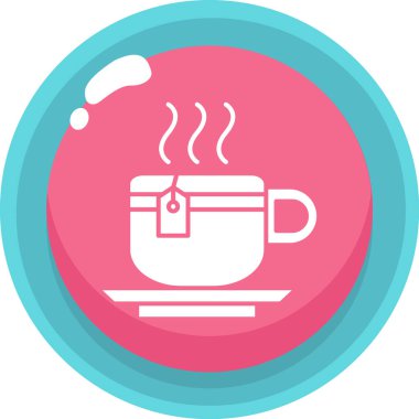 Sıcak çay. Basit illüstrasyon