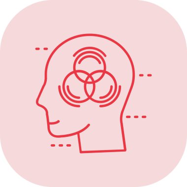 insan beyni ince çizgi vektör çizelgesi ile baş