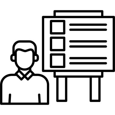 Çalışanların yöneticisi simgesi. beyaz arkaplanda izole edilmiş web tasarımı için yönetici vektör simgesi