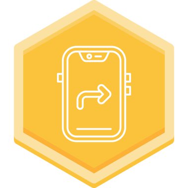 Cep telefonu. Web simgesi basit illüstrasyon