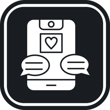 mobil kalp simgesi. web izole edilmiş akıllı telefon vektör çizelgesi