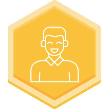 Adamım. Web simgesi basit illüstrasyon