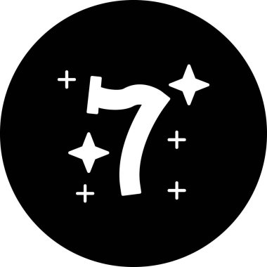 Sekiz numaralı simge. düz resimleme