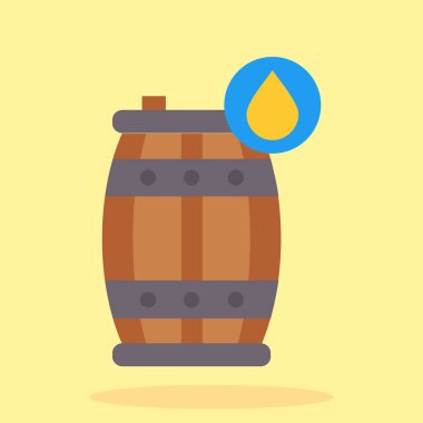 Namlu vektörü düz simgesi