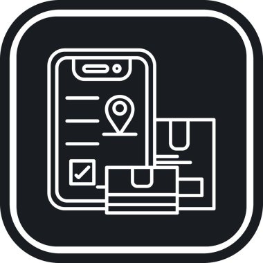 harita navigasyon vektör çizgisi simgesi, konum