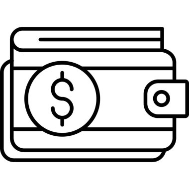 Para makinesi simgesi ana hatları vektörü. Para makinesi. para