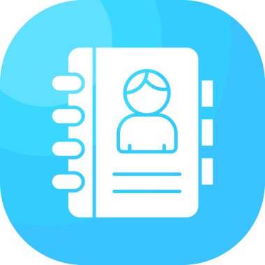 Kimlik kartı simgesi, vektör illüstrasyonu