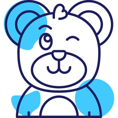 Panda hayvan memelisi simgesi - taslak biçimi