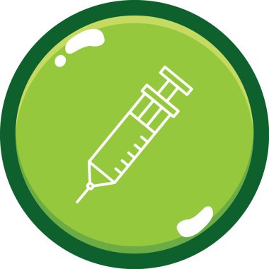 Şırınga simgesinin vektör illüstrasyonu