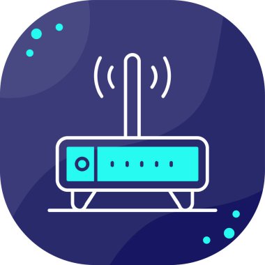 router simgesi vektör illüstrasyonu