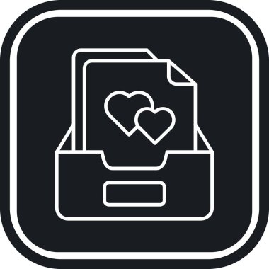 Aşk simgesinin vektör illüstrasyonu