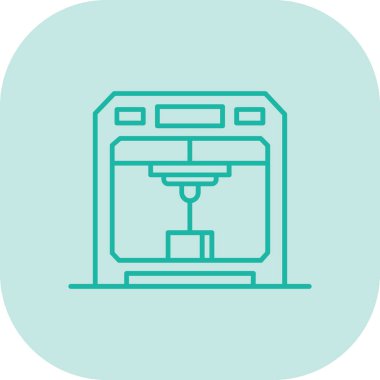 Yazıcı simgesi vektör illüstrasyonu