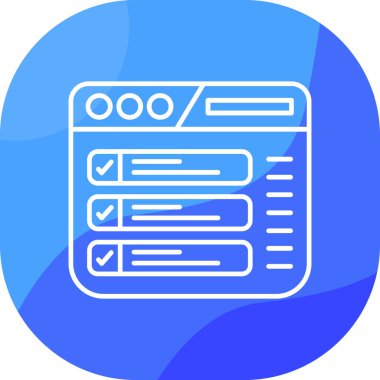 Kontrol listesi. Web simgesi basit illüstrasyon