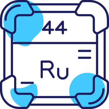 Kimyasal element simgesi vektör illüstrasyonu