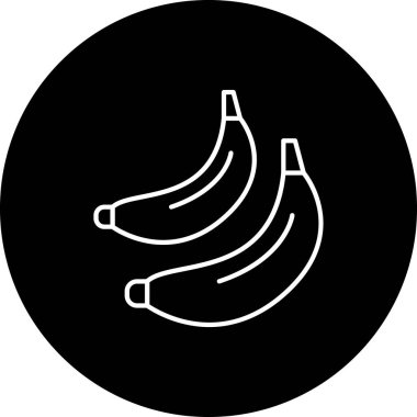 Benzersiz Muz Vektörü Kabartma Simgesi