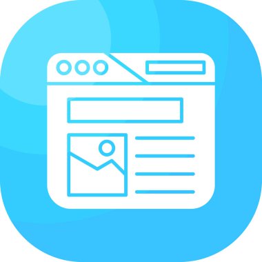Tarayıcı. Web simgesi basit illüstrasyon