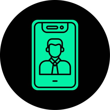 eşsiz çağrı merkezi vektör çizgisi simgesi