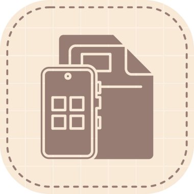 Moda biçimi izole edilmiş arka planda cep telefonu simgesi