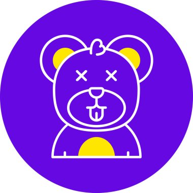 Ayı. Web simgesi basit illüstrasyon