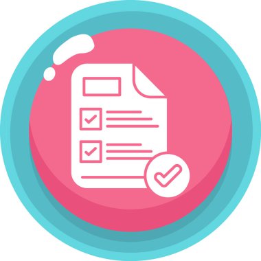 Pano kontrol listesi simgesi beyaz arkaplanda izole edildi. Kontrol listesi vektör illüstrasyonu